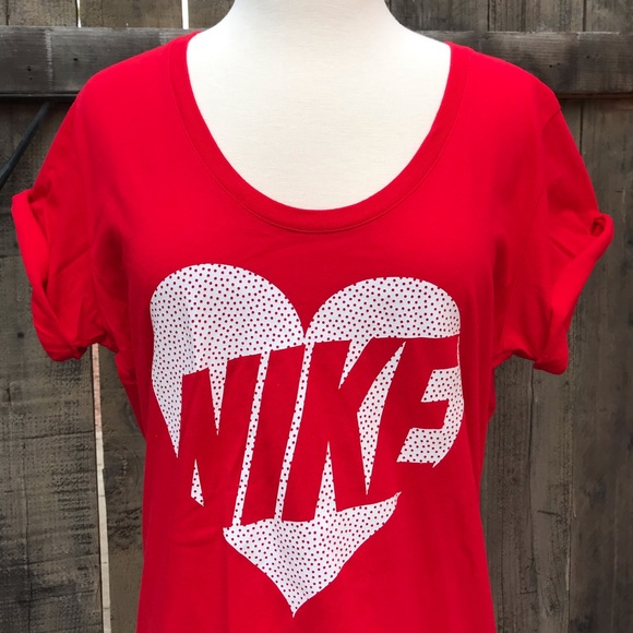 Nike Tops - Nike Red Heart T Shirt The Nike Tee Athletic ❤️